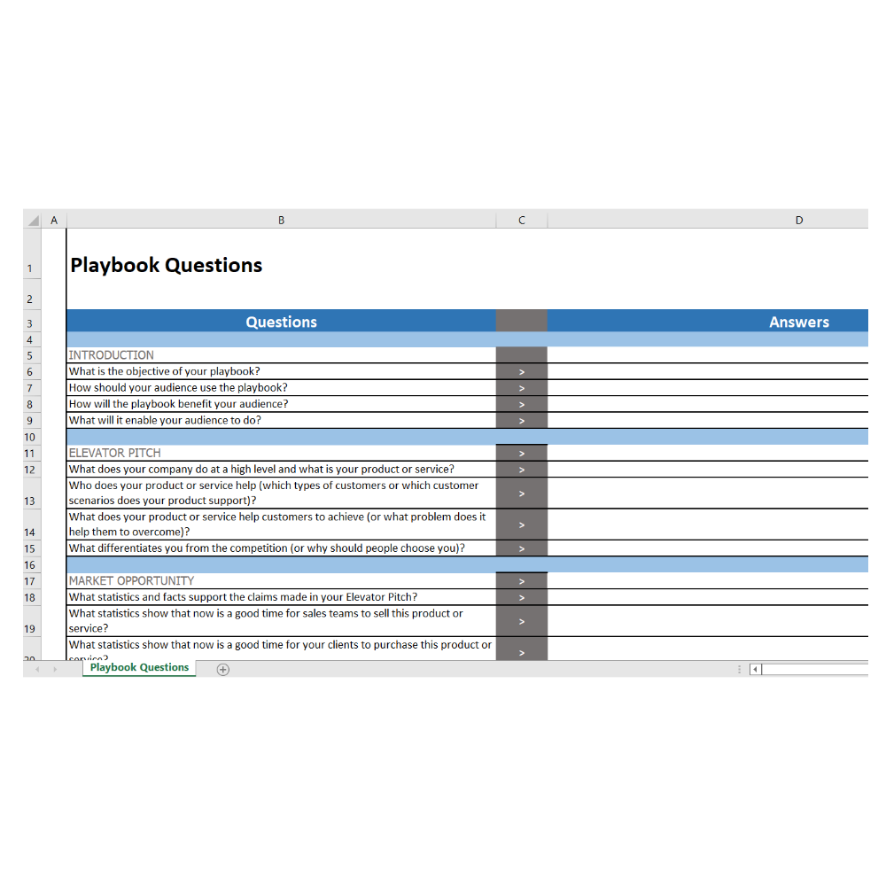 Downloade playbook template excel